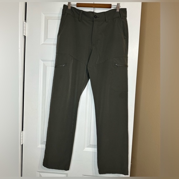 Magellan Moisture Wicking Backpacker Trail Olive Green Trek Pants Sz 32 - Picture 1 of 8
